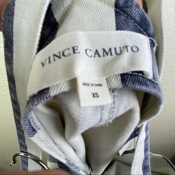 Vince Camuto Womens Denim Striped Overall Dress - Picture 5 of 5